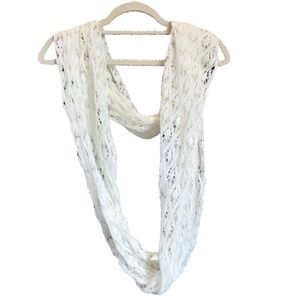 White, Lacey Infinity Scarf
